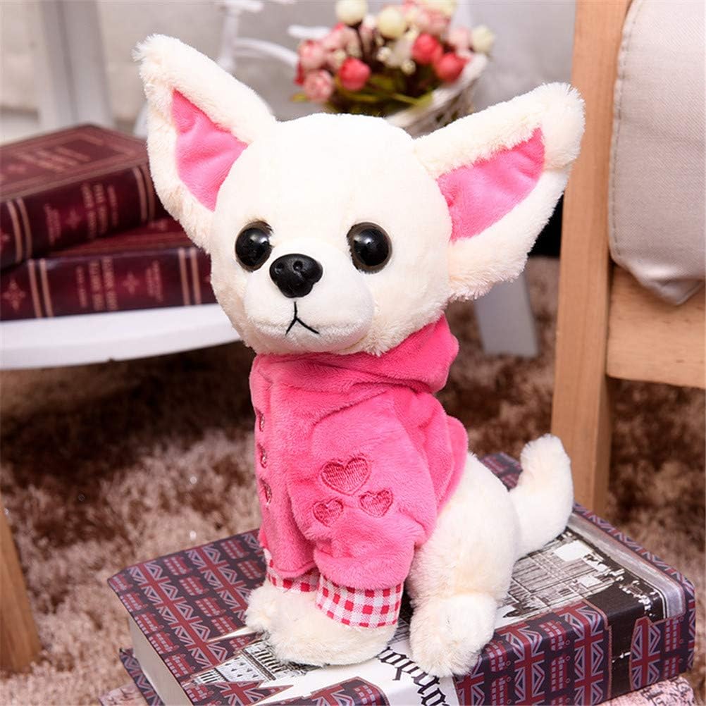 Stuffed Dog Puppy Toy Dog Plush Toy Soft Doll Stuffed Animal Pillow Birthday Gift Present Cute Dog Ornaments Decoration Handicraft House Desktop Decoration Prop,17cm/6.7"