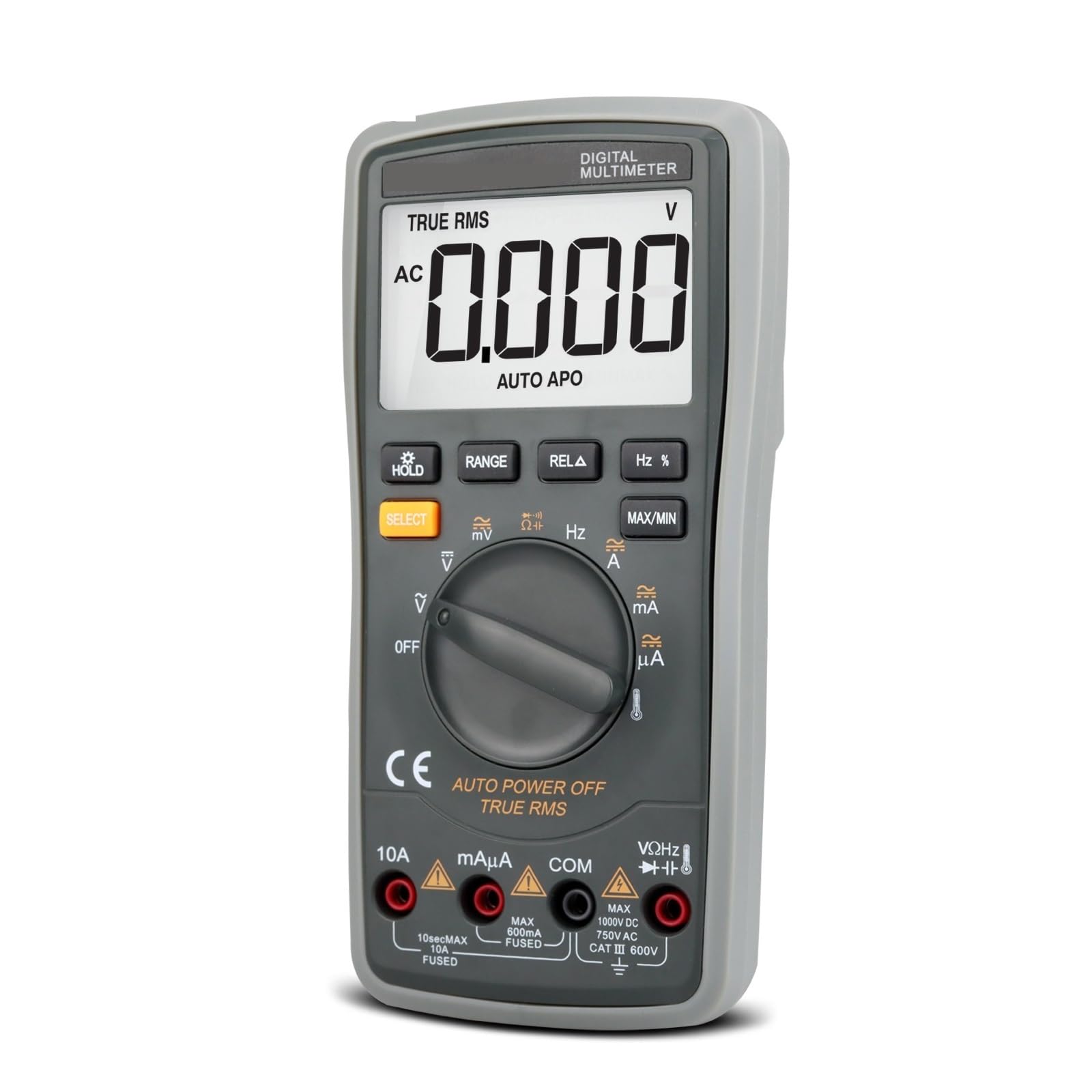 Cyfrowy Multimetr 6000 Zlicza True Rms Woltomierz AC/DC Tester Próbnik Elektroniczny Częstotliwość Dioda Temperatura Dokładny Pomiar