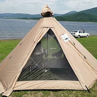 Tenda Pirâmide Abrigo Indiano Anti-Tempestade Tenda de Acampamento ao Ar Livre Tenda Yurt com Furo de Fogão Tenda Familiar Teepee (Inclui Apenas Fora da Casca) small gift