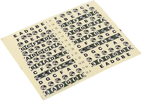 1 calcomanía para notas de diapasón de guitarra, etiqueta musical a escala para principiantes de 4.7 x 3.7 in/0.47 x 0.37 pulgadas