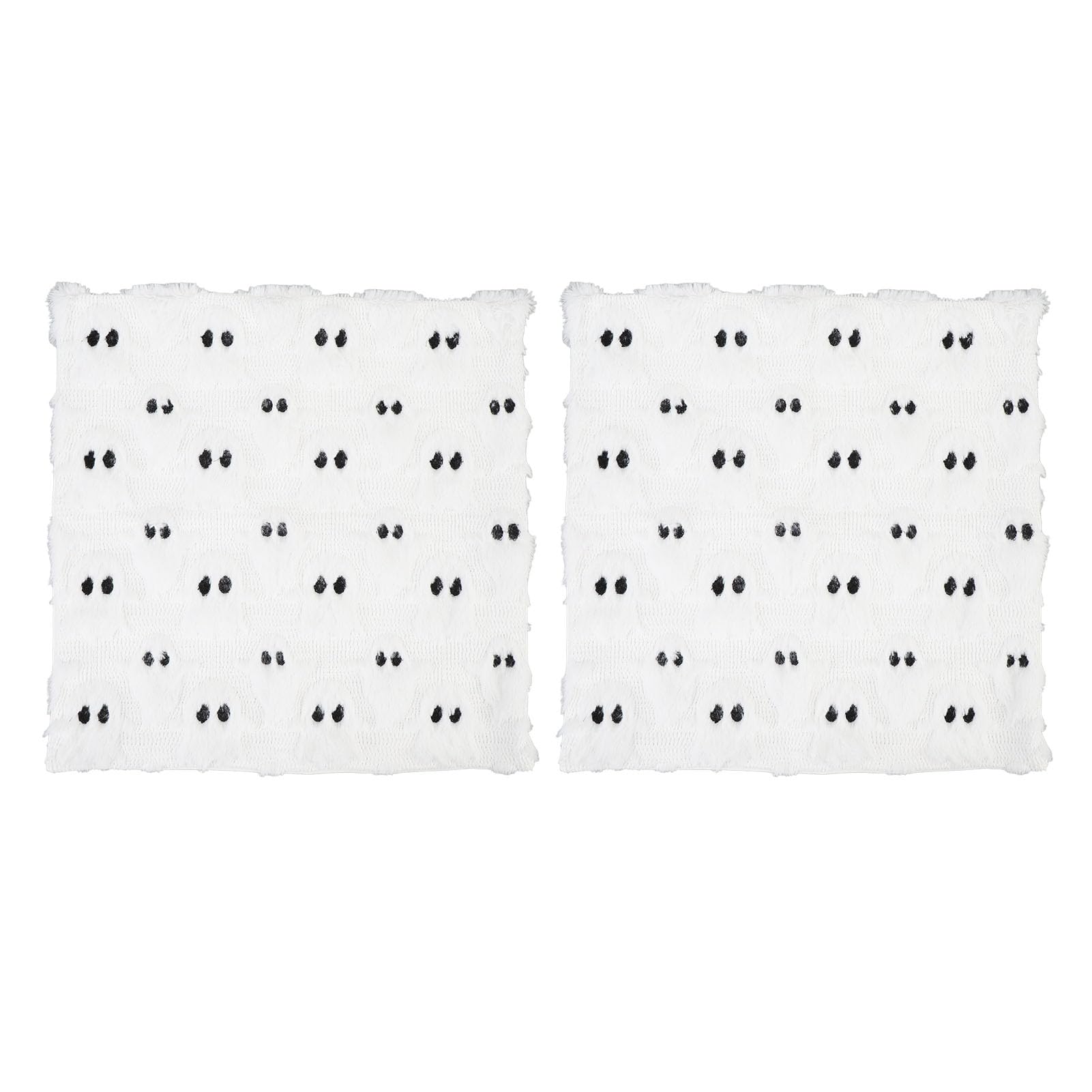 Housses de coussin 45x45 cm en polyester doux pour canapé et chambre (Lot de 2)