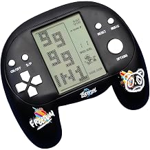 JXD Steering Wheel Brick Game Console 4.1 Inch Super Grip 2574 in 1 Retro Puzzle Block Game Handheld Game Player for Travel Indoor Outdoor Kids Students Teens Birthday Black