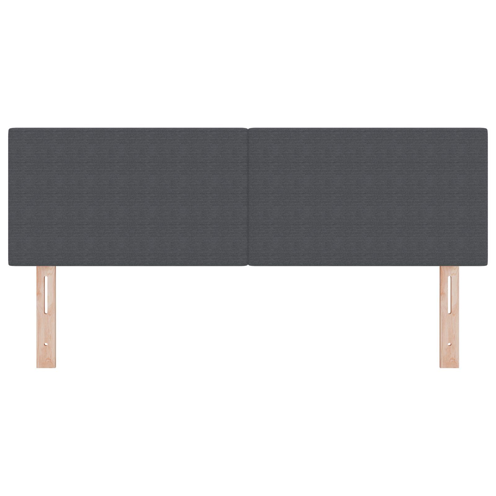Brokky 3338030 Testiera LED Design Semplice Grigio Scuro 80 cm Tessuto Corduroy di Testata in Legno,Testata Letto Matrimoniale Muebles Dormitorio Spalliera Letto Testiere per Letto Matrimoniale