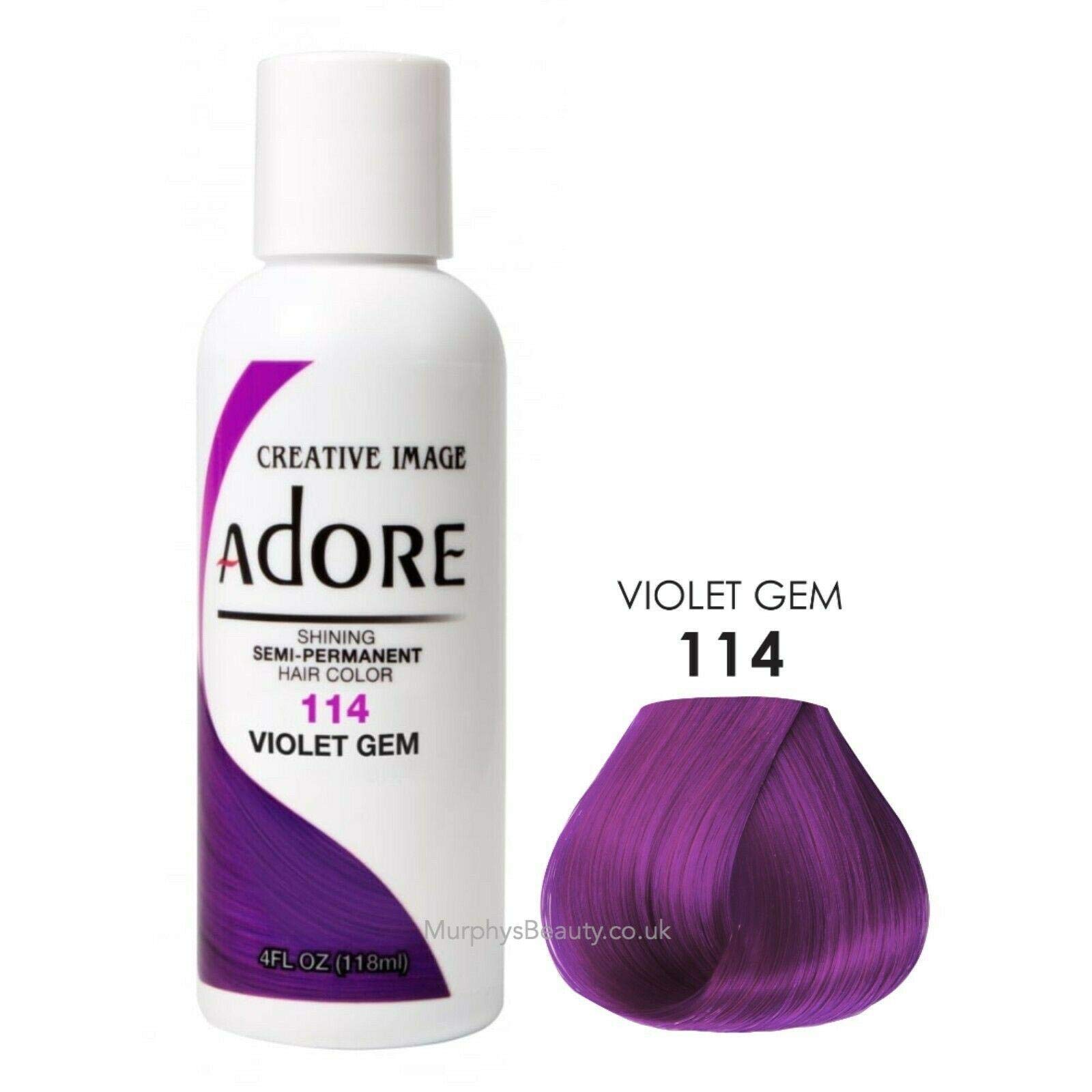 Adore Shining Semi Permanent Hair Colour, 114 Violet Gem
