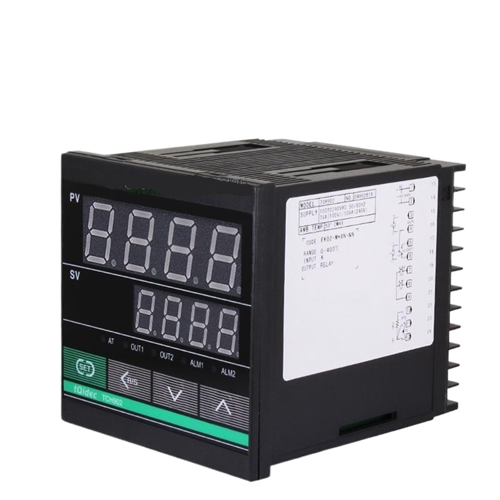 Instrumento controlador de Control de temperatura inteligente 96X96X110 TCH902 orificio de montaje del regulador PID Digital de entrada múltiple 92X92(E Type Input,2 Main Control)
