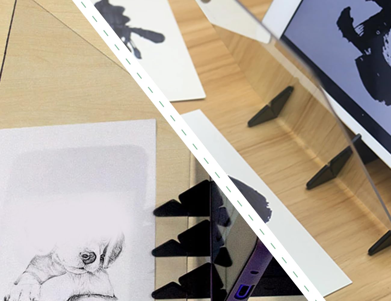Tavolo da Disegno Ottico,proiettore Portatile per Disegno,tavolozza per Stencil,Strumento per Schizzi,proiettore di Immagini a riflessione con Matita,Ideale per Bambini,Principianti e artisti