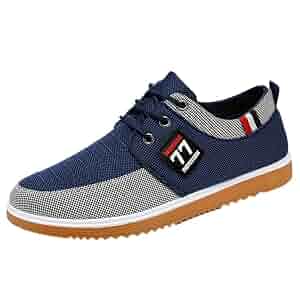 Amazon.com | Men's Stylish Canvas Sneakers - Breathable