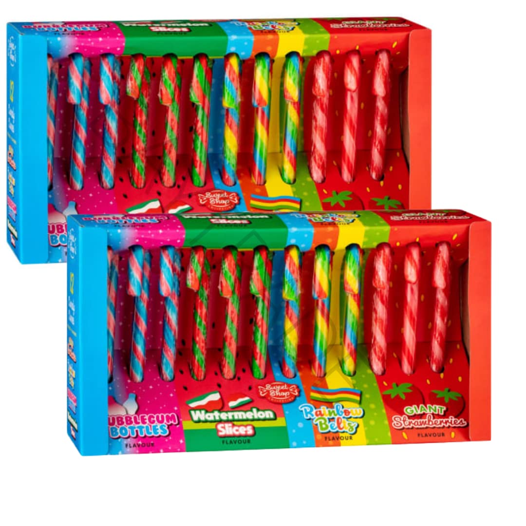 Buy 24x Edible Christmas Candy Canes Bulk Individually Wrapped Sweets