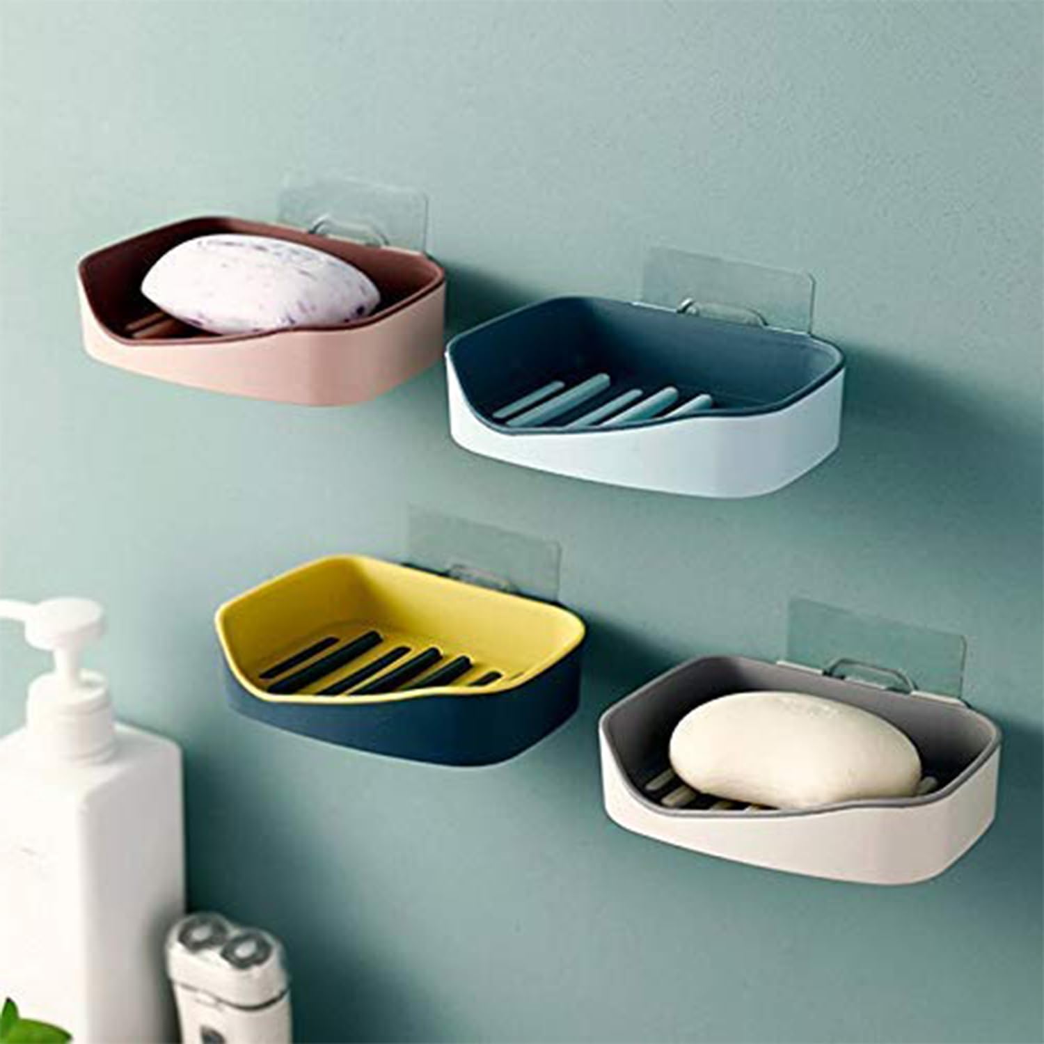 Heart Home Soap Case|Leakproof Travel Soap Box Case Holder|Plastic Kitchen Sink Self Draining Soap,Pack of 4 (Assorted) (B0CQYZ5RKJ) Amazon Price History, Amazon Price Tracker
