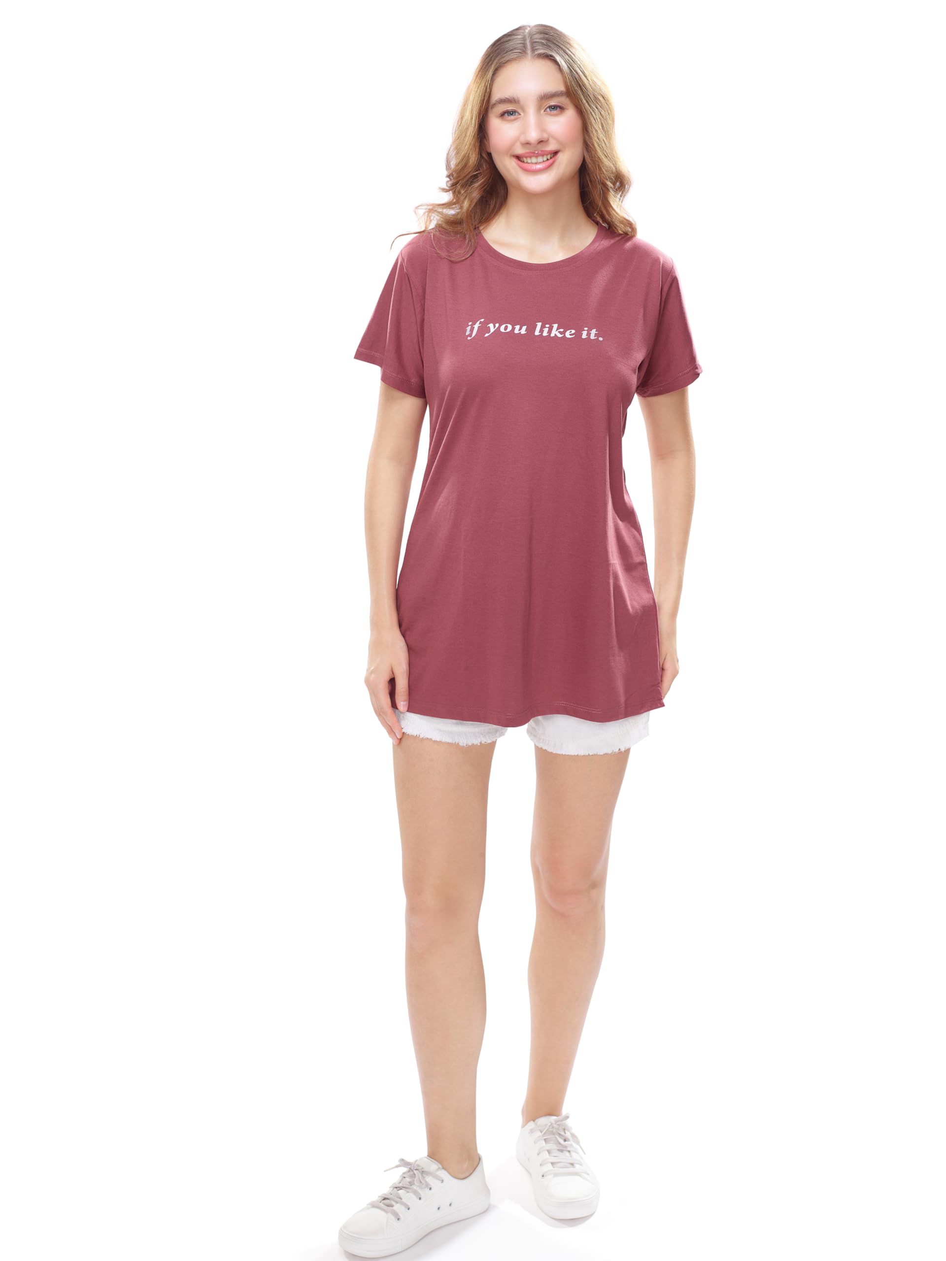 weet Women's Cotton Long Printed T-Shirt 5431-picture-41