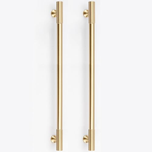 Miniatura 10 de RZDEAL 4 tiradores de gabinete de latón macizo, centros de agujeros de 4 pulgadas para manijas de armario de cocina, tiradores modernos de cajón,