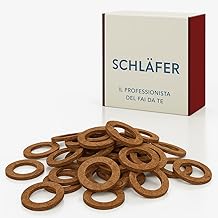 Schläfer 182910 | Guarnizioni in Sughero per Regolatore della Bombola Gas GPL, tubi flessibili - 1/2" (17x11x2 mm) - Confezione da 100 Pezzi
