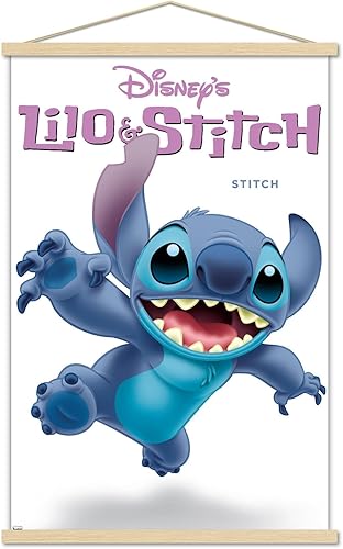 Trends International Disney Lilo and Stitch - Póster de pared de la serie Stitch Feature con marco magnético