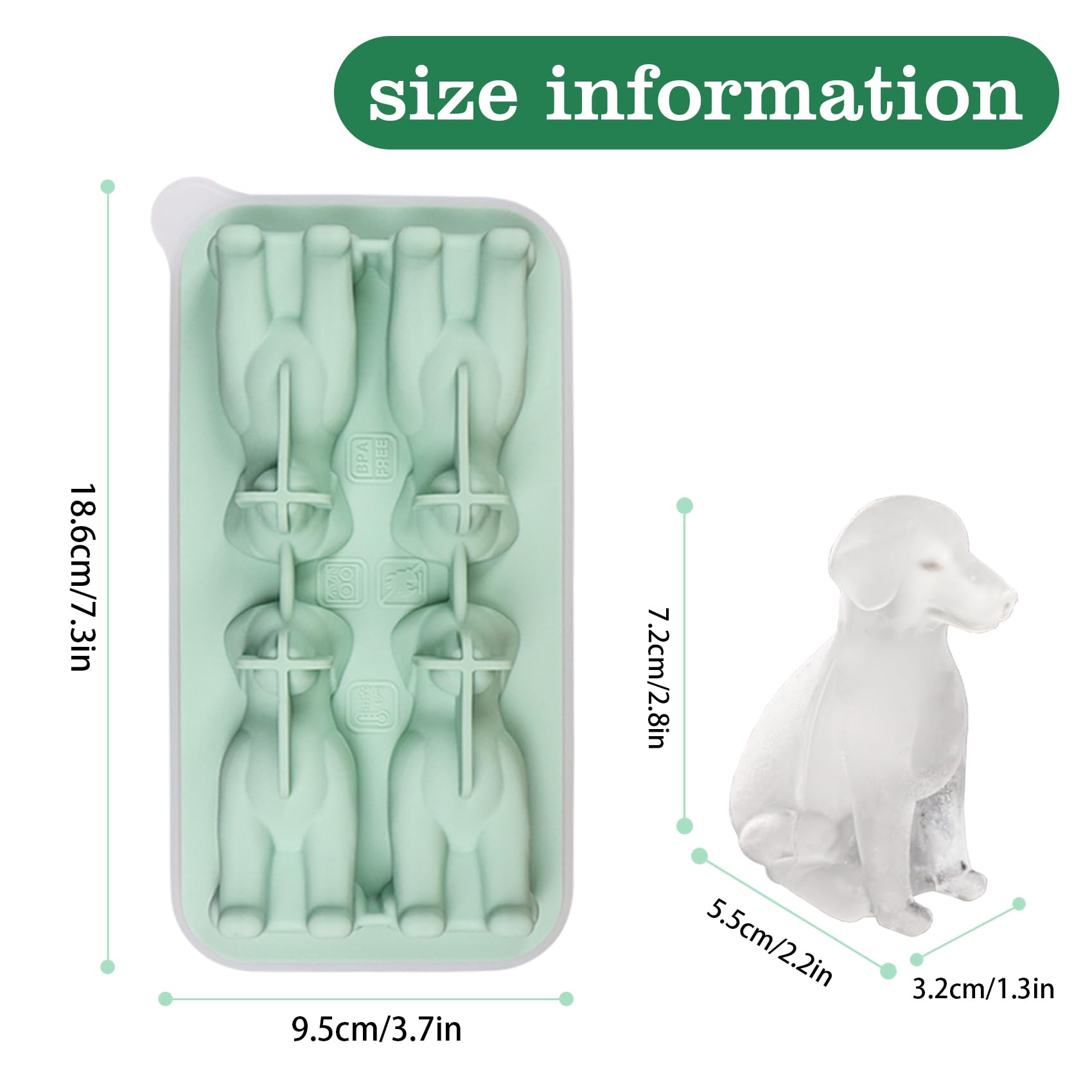 Leuke Labrador Hond IJsblokjesvorm - 3D Siliconen Mal Met Trechter, 4 Holtes Voor Cocktails En Whisky