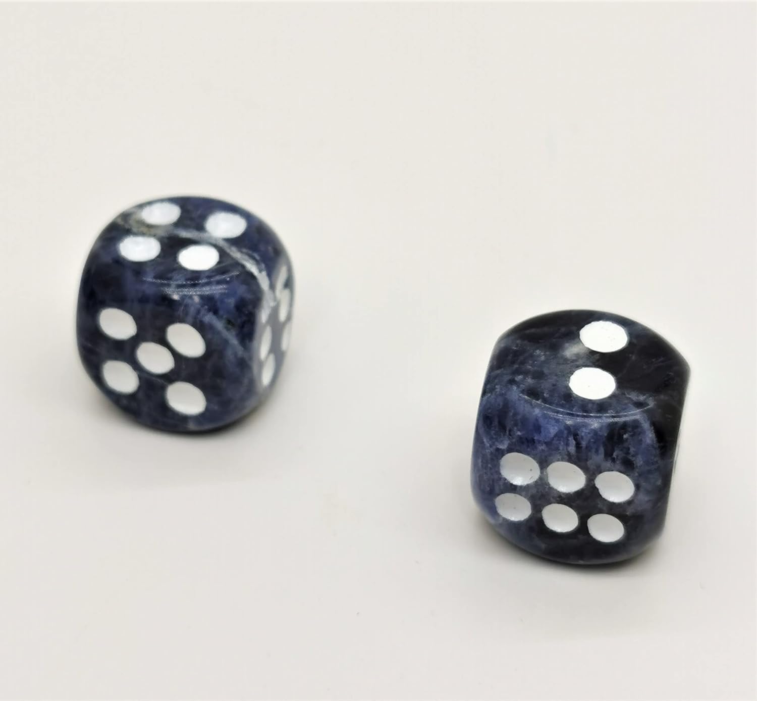 Natural Hand Carved Gemstone Various Crystal Healing Lucky Dice 15mm (Multicolor)