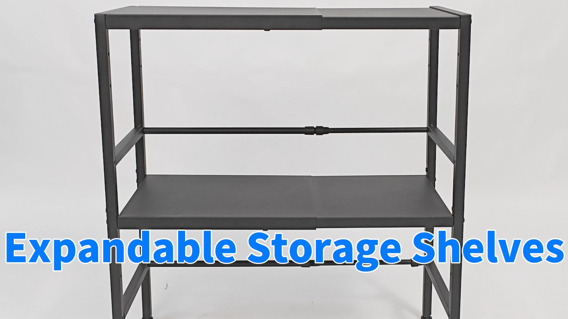 Amazon.com: 2-Tier Expandable Metal Storage Shelves, 150LBS Heavy