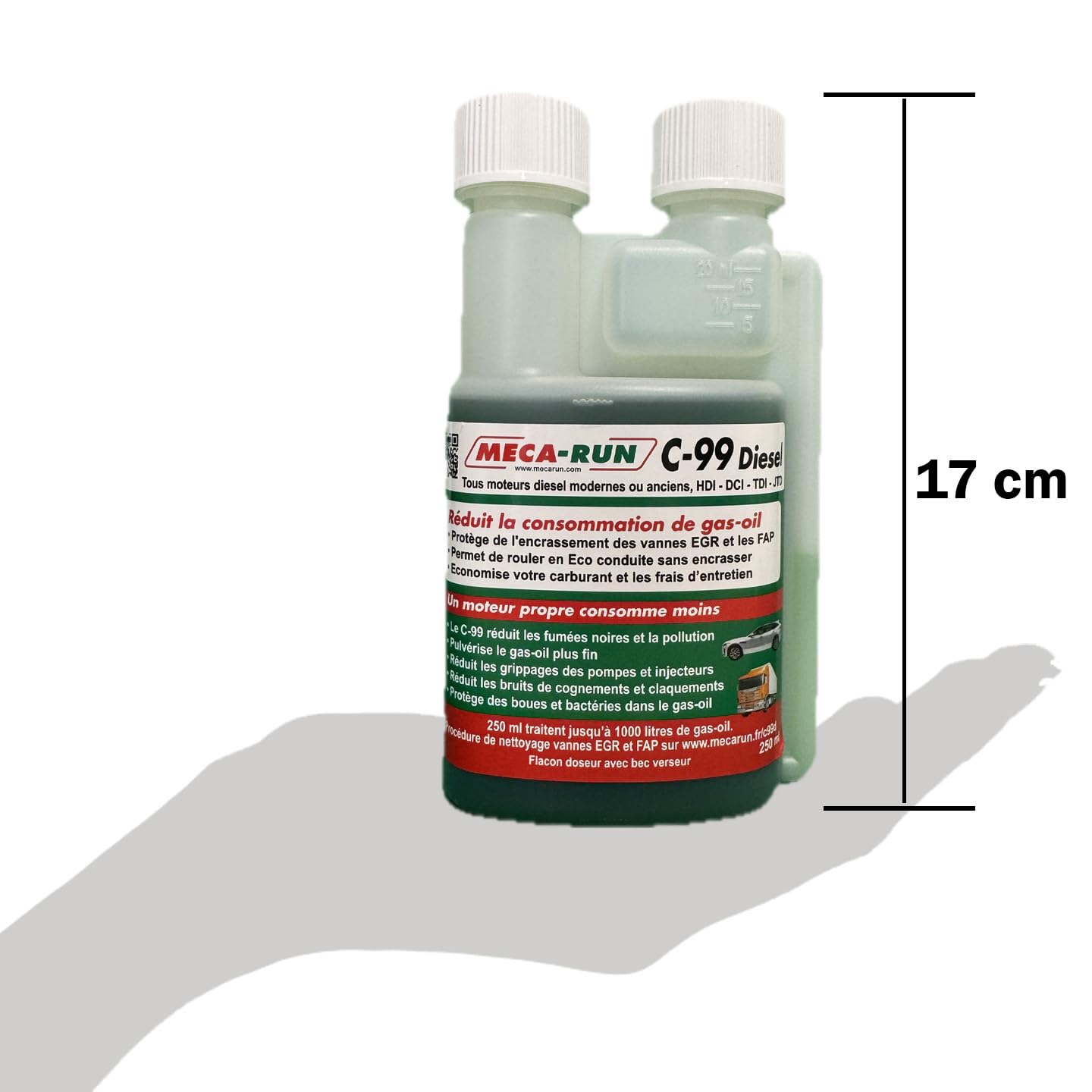 MECA-RUN Diesel Additif C99 Diesel 250 ML - Economie de Carburant - Anti-Pollution