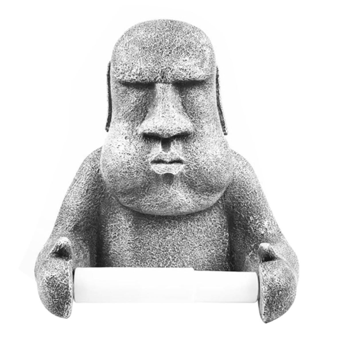 Porte-Rouleau Mural Moai en Résine Décoratif pour Chambre et Hôtel