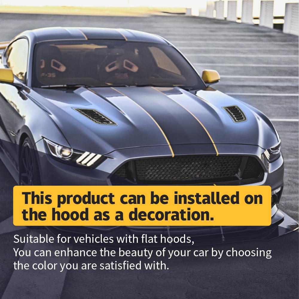 WODHMIEY Motorhauben Lufteinlässe 2er Set - Universal RS Style In Weiß