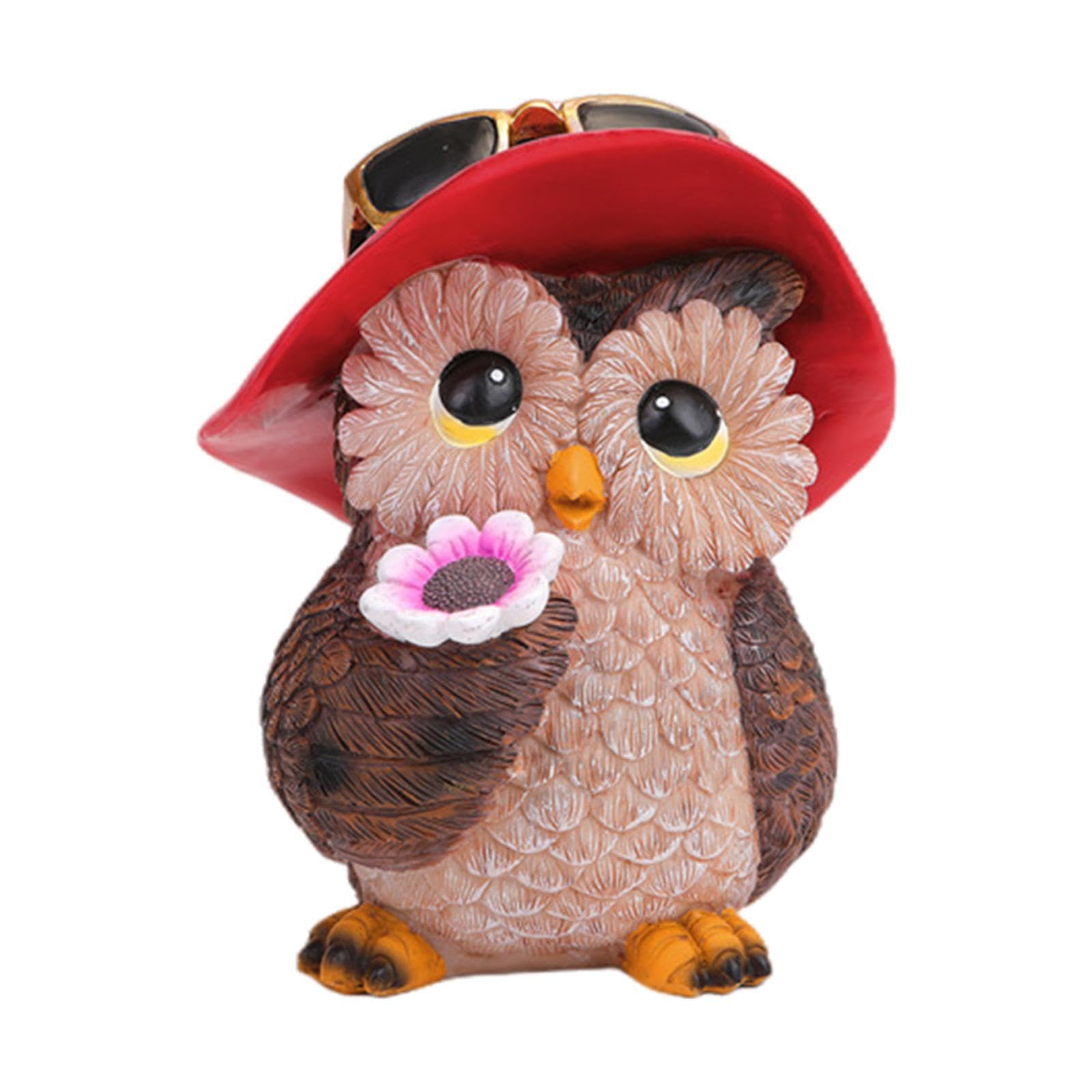 QUXVUIS Lawn Yard Owl Figurine Elegant Owl Statue Adds Charm To DIY Landsca