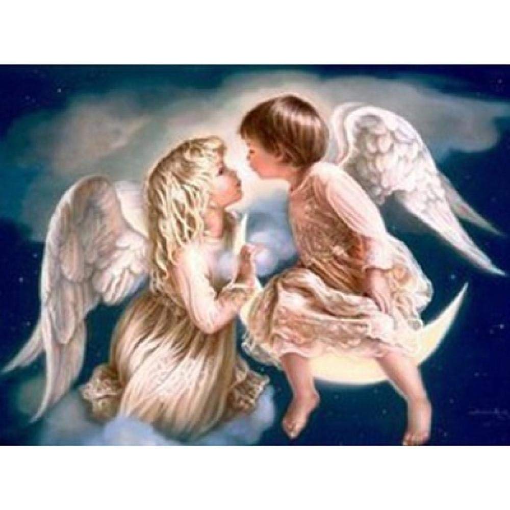 Diy diamant peinture 5D anges rétro kit complet de broderie pour adulte 50x60cm