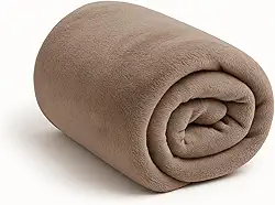 Cobertor Manta de Casal para Sofa Cama Feita de Microfibra 100% Poliéster, Toque Macio, 1,80 x 2,00 m, Ideal para Todas as Estações do ano Lisinha e Quentinha (Marrom)