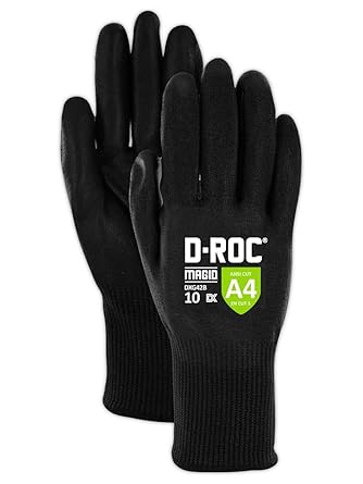 MAGID D-ROC DX Technology Polyurethane Palm Coated Cut Resistant Work Gloves Size 5/XXS (12 Pairs)