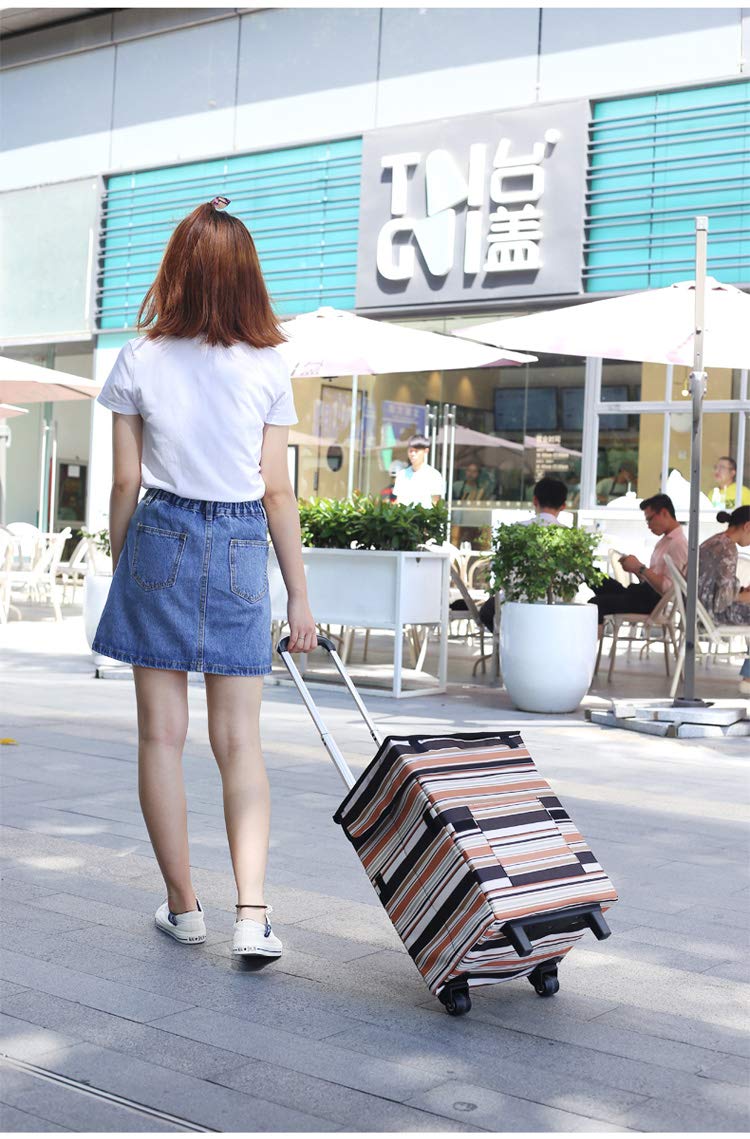 Falytemow 折りたたみ式ユーティリティカート 断熱バッグ付き 折りたたみ式 再利用可能 ショッピングトロリーバッグ 車輪と伸縮ハンドル付き 防水 オックスフォード生地 折りたたみ食料 Amazon｜Falytemow 折り畳み式 ショッピングカート エコバッグ 買い物