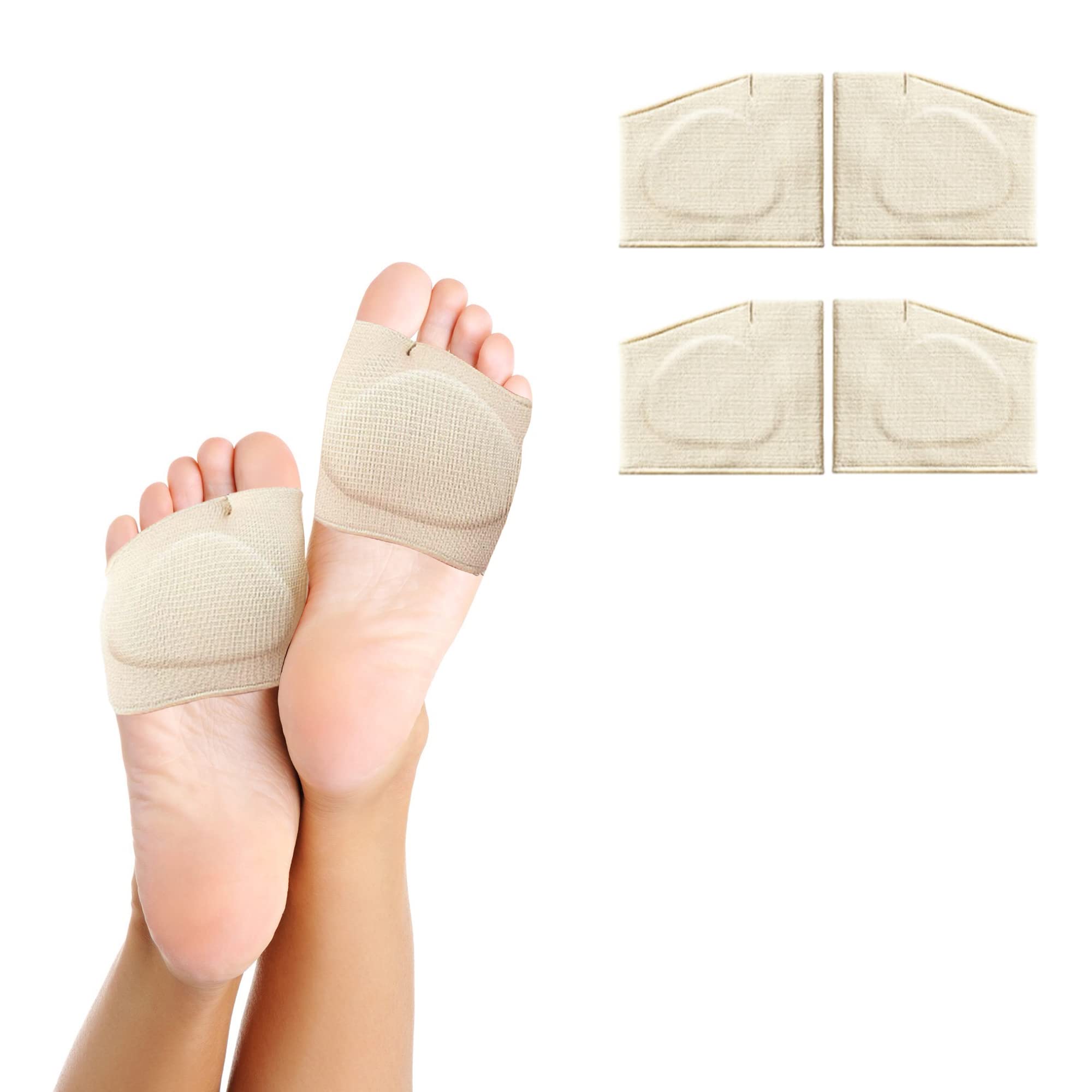 Metatarsal Pads for Women Men Ball of Foot Cushion Pads Gel Sleeves Cushions Pads Soft Foot Pads Metatarsalgia Support for Feet Pain Relief Mortons Neuroma Blister Bunio Calluses(S)