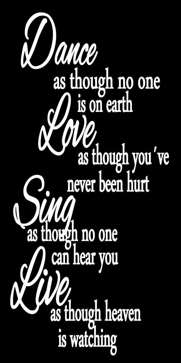Removable Art Quote DIY Wall Sticker Decal Mural Home Room Decor (FA210) (40" Wide X 22" High / 101 cm Wide x 56 cm High, Black)