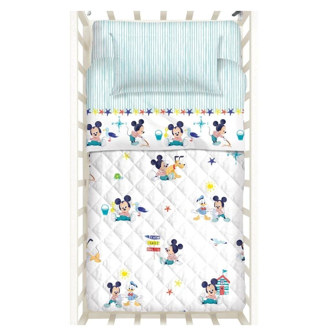 Caleffi Copriletto Primaverile Baby Mickey in Cotone Baby