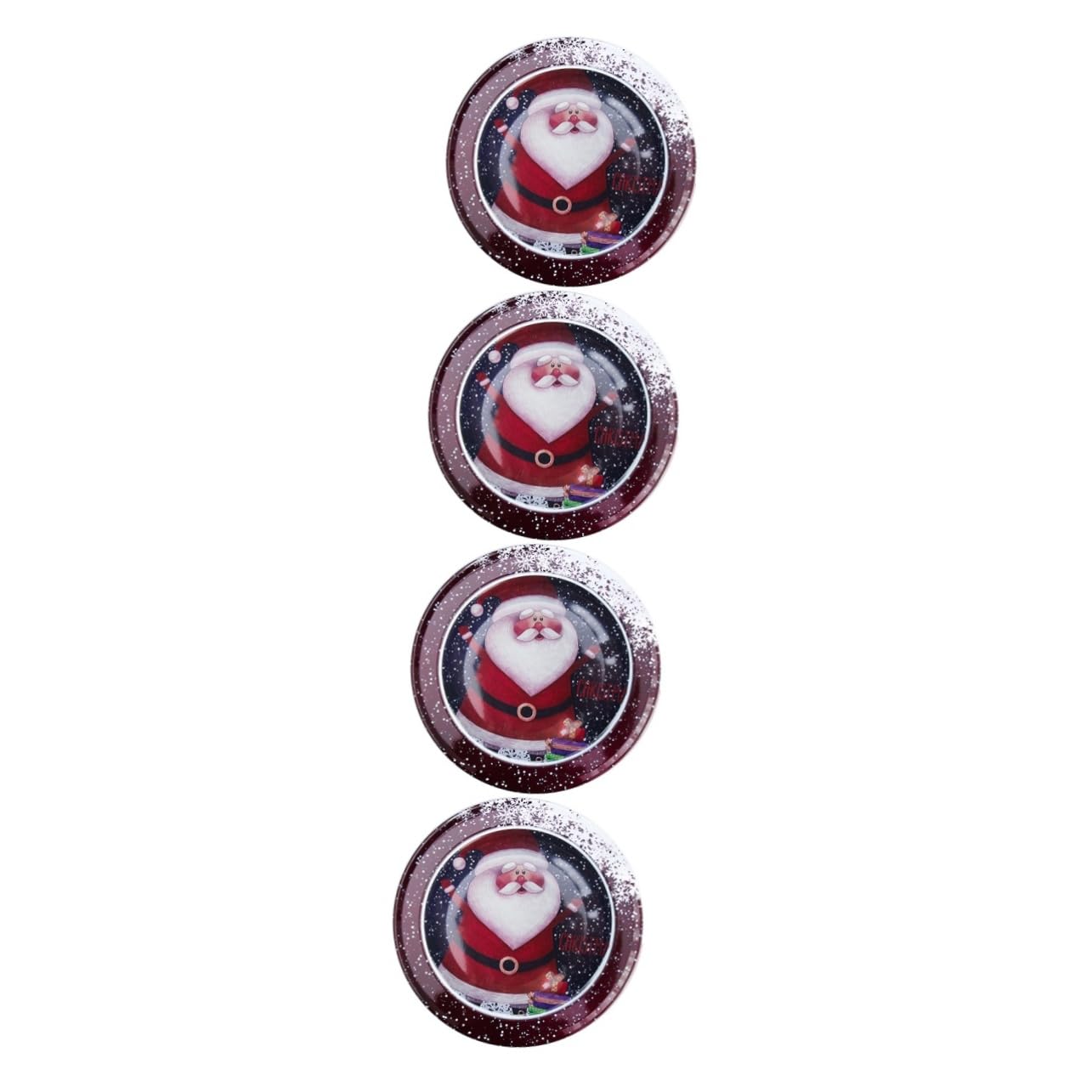 FRCOLOR 4pezzi Scatola Di Natale Trasparente Con Finestra Barattolo Per Caramelle e Biscotti Decorativi Design Tema Natalizio Ottima Per Regali e Confezionamento Dolci