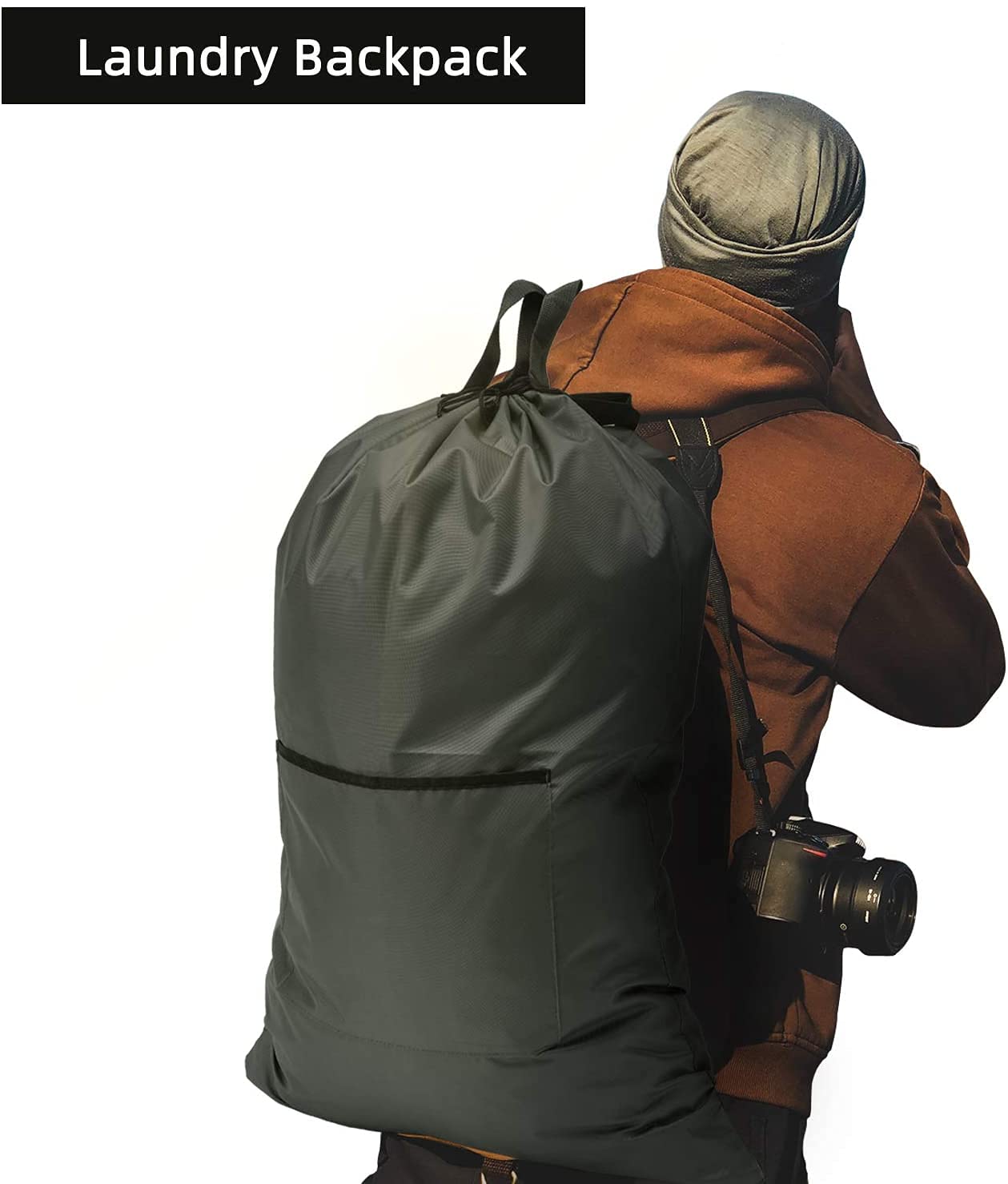 KINGSUSLAY Camping Laundry Backpack, Hanging on Laundry Bag - Image 2
