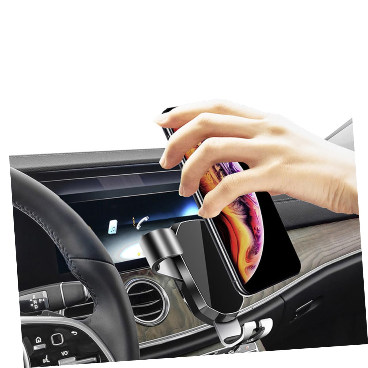 UKCOCO 3piezas Soporte De Teléfono para Auto Soporte De Ventilación De Resistente Compatible La Mayoría De Smartphones Instalación Fácil Una Mano Diseño Amigable para Carga
