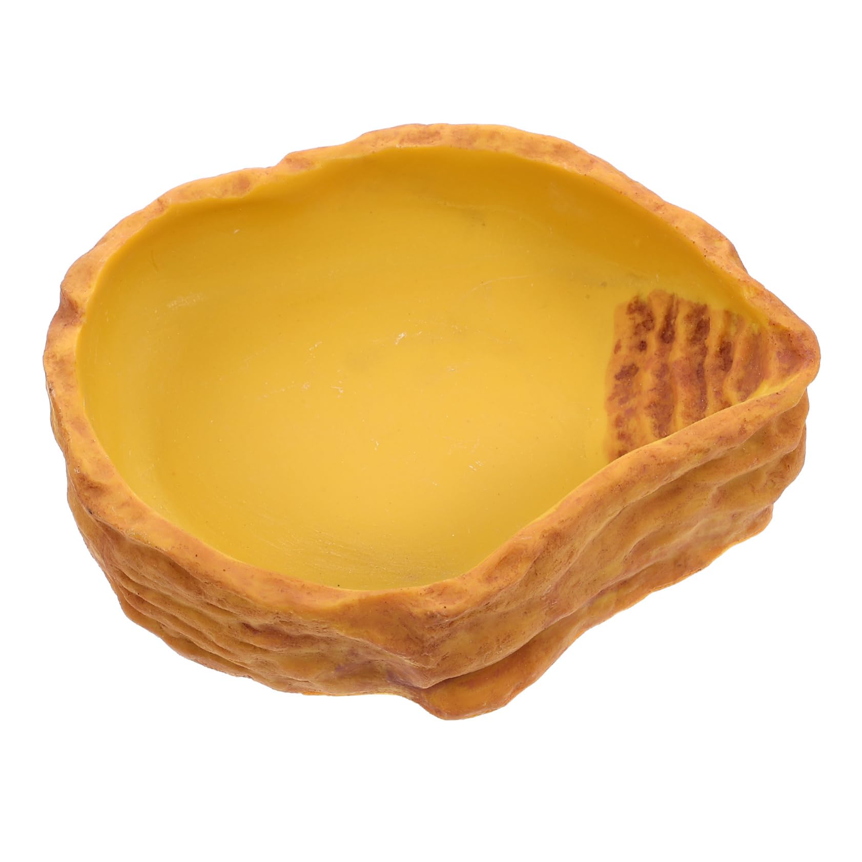 GANAZONO Reptile Feeding Basin Deep Tortoise Water Bowl for Lizards Tortoises Natural Pet Feeder Non Slip Design for Secure Eating Drinking Safe Reptile