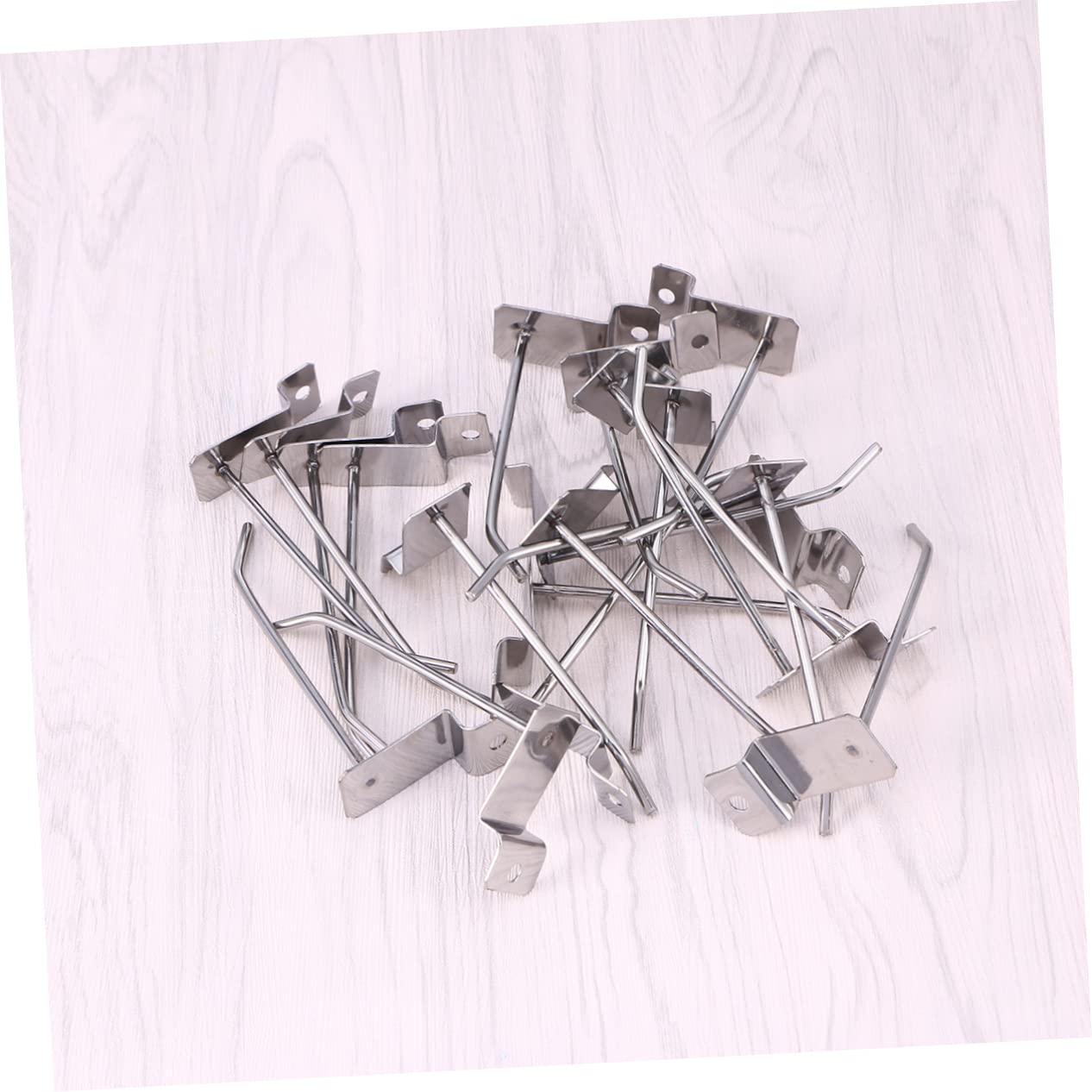 ABOOFAN 80 Pcs Clothes Hangers White Hooks for Hanging Cycling Accessories Bicycle Hooks Panel Hooks Wall Mounted Shelves Hooks Slatwall Hooks Retail Store Hook Peg Board Shelf