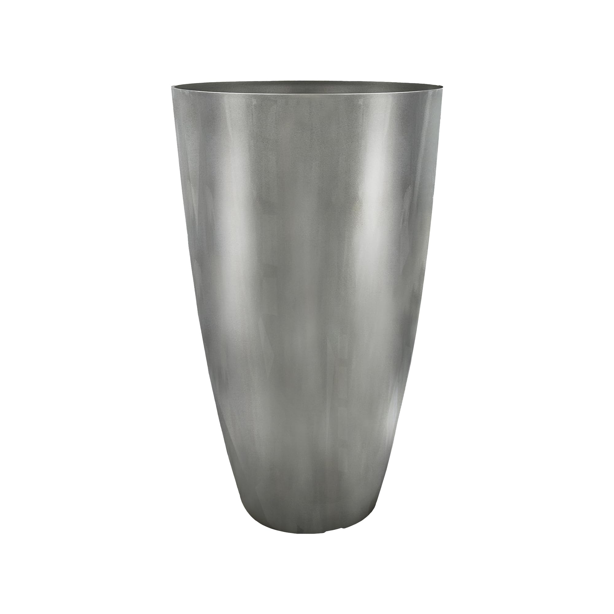 Sg Traders Silver Stylish Tall Plastic Plant Pot Garden Patio Planters Elegant Gardening Planter Accessory For Flowers Herbs Trees Plants Patio Suitable For Both Indoor And Outdoor Use H 54Cm X W 30Cm