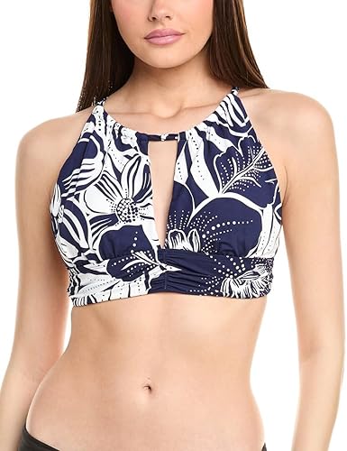 La Blanca Traje de baño midkini de cuello alto estándar para mujer