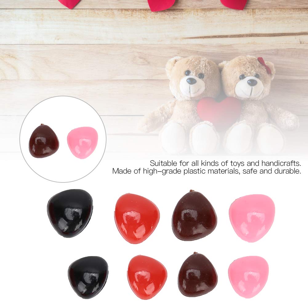 1200 Stück Puppennasen Kunststoff flach Simulation dreieckig DIY Teddybär Stofftier Zubehör (Dunkelgrau und Dunkelblau)