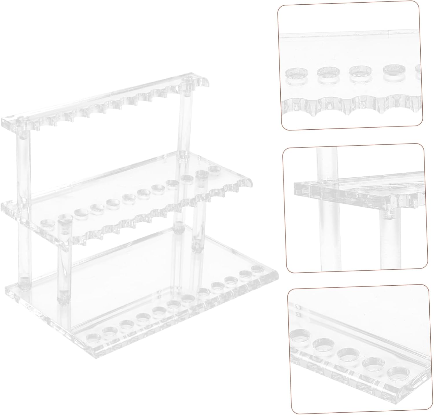 Acrylic Fork and Spoon Organizer Rack Multi-functional Compartment Display Holder for Cutlery Makeup Brushes and Stationery Stylish and Sturdy Storage for