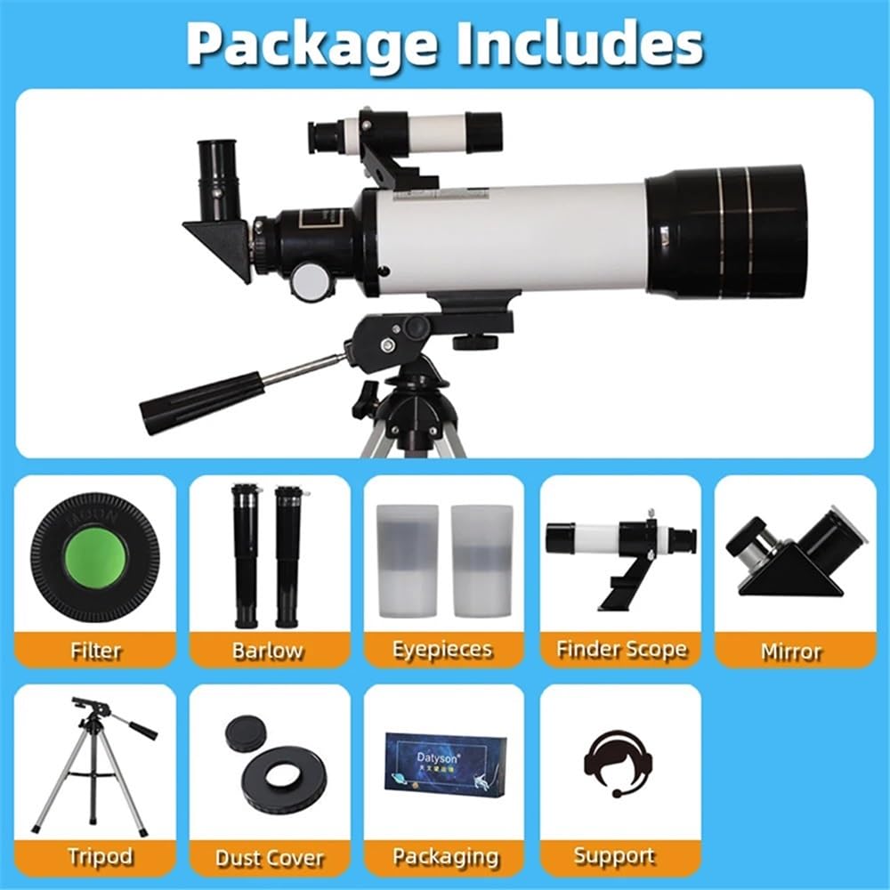 Accessoires pour télescopes Télescope 200X Ouverture 70 mm Longueur focale 400 mm Bonne portée avec trépied Oculaire pour télescope