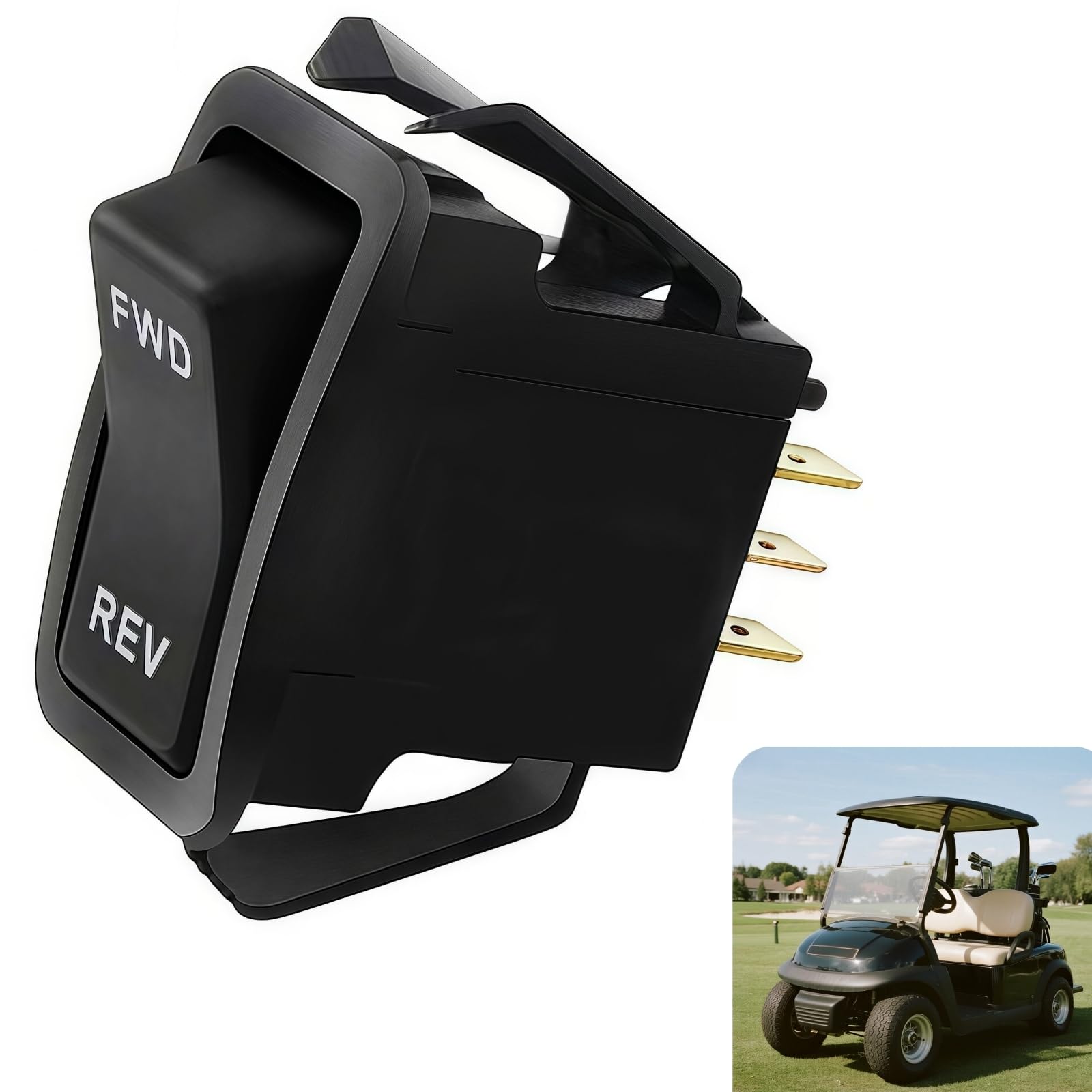 GENOUR EZGO TXT Forward Reverse Switch (2003-Up PDS) - Direct Fit OEM 74323-G01 | Heavy-Duty FNR Switch for 36V/48V Golf Carts | Stops Accidental Shifts