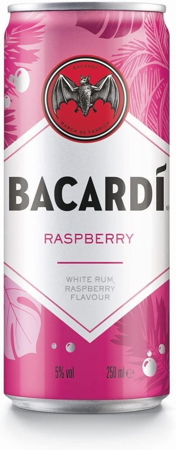 Bacardi Rum Raspberry Spritz, ReadytoDrink Premixed Cocktails, 250ml