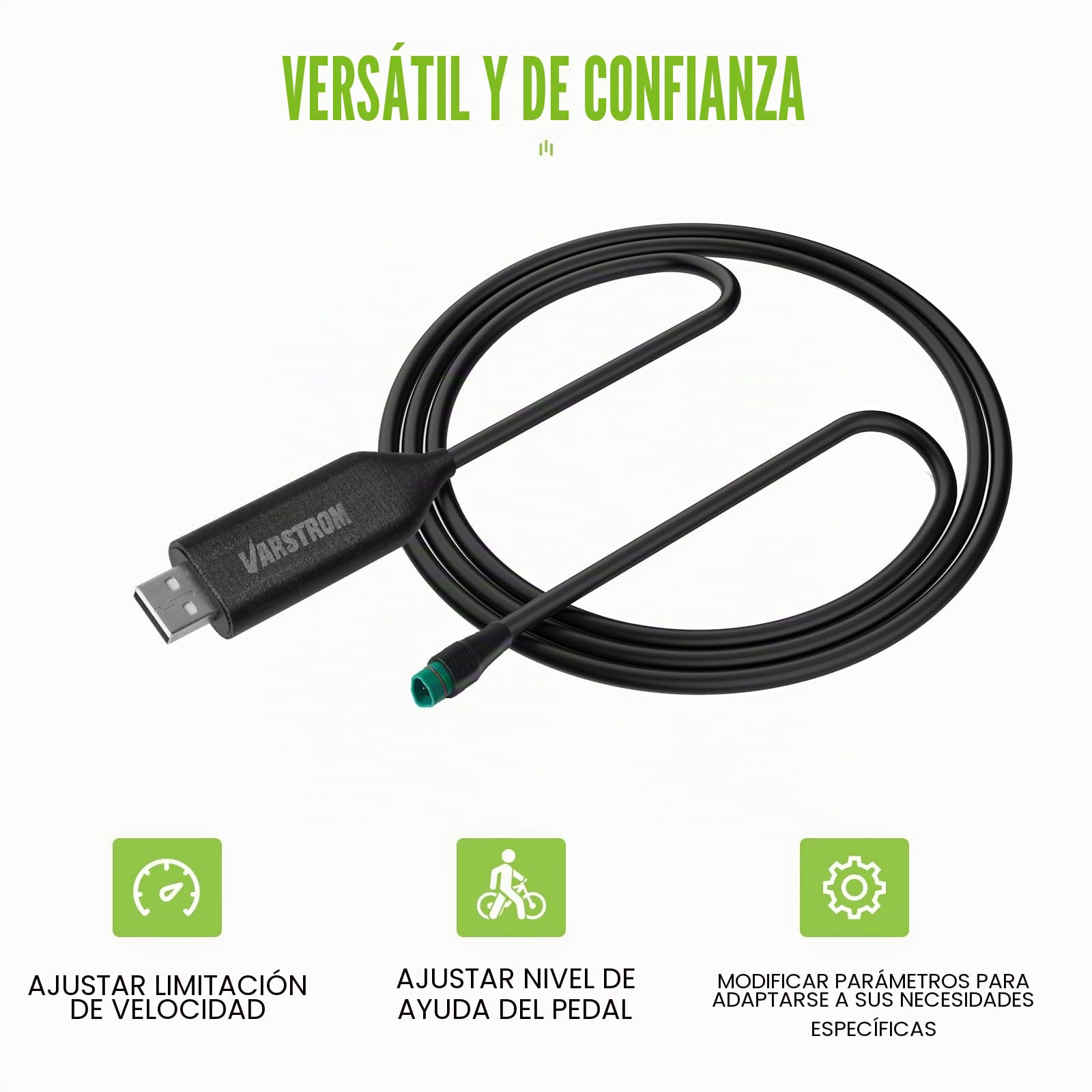 Cable de Programación Motor Central BAFANG BBS-HD BBS01B BBS02B | Varstrom Cable de Programación Motor Central BAFANG – Compatible con Kit BBS-HD BBS01B BBS02B con Protocolo Can – 110 cm