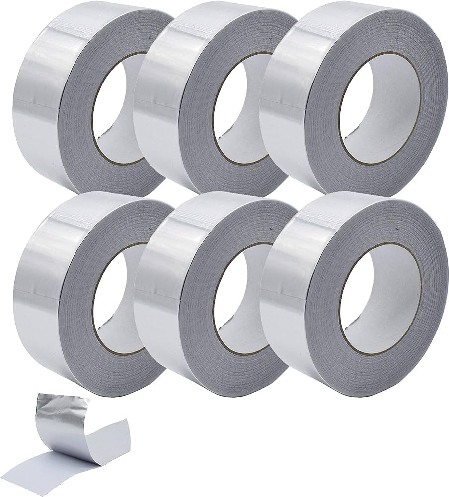 AR Pack of 6 Aluminium Foil Tape Silver Tape 20Meters in Length 24mm /1" Width Foil Tape for Air Duct Joining, Used for AC Ducting, Pipe Work, High Temprature Ducting Tape (B0D37SMYJG) Amazon Price History, Amazon Price Tracker