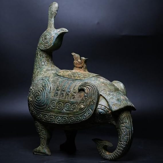 Antique Collection Western Zhou War and Han Bronze Feng Zun Ornament