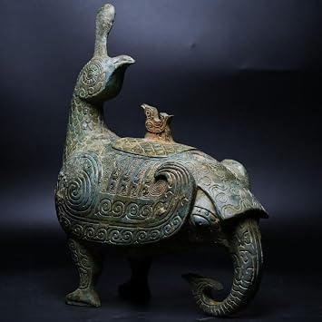 Antique Collection Western Zhou War and Han Bronze Feng Zun Ornament