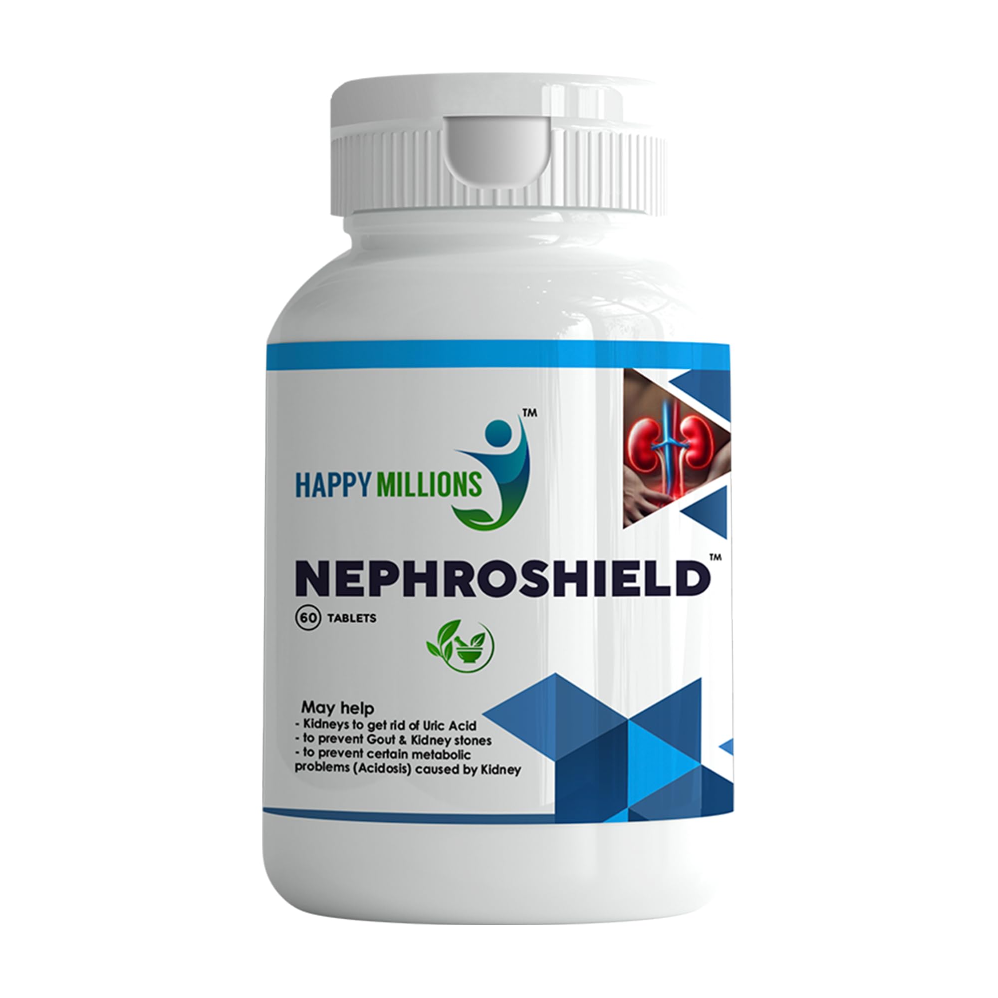HappyMillions Nephroshield Kidney Detoxify Health Supplement 60 Tablets | May help with Stones, Gout, Uric Acid and Kidney Health (B0D6BNNS7D) Amazon Price History, Amazon Price Tracker
