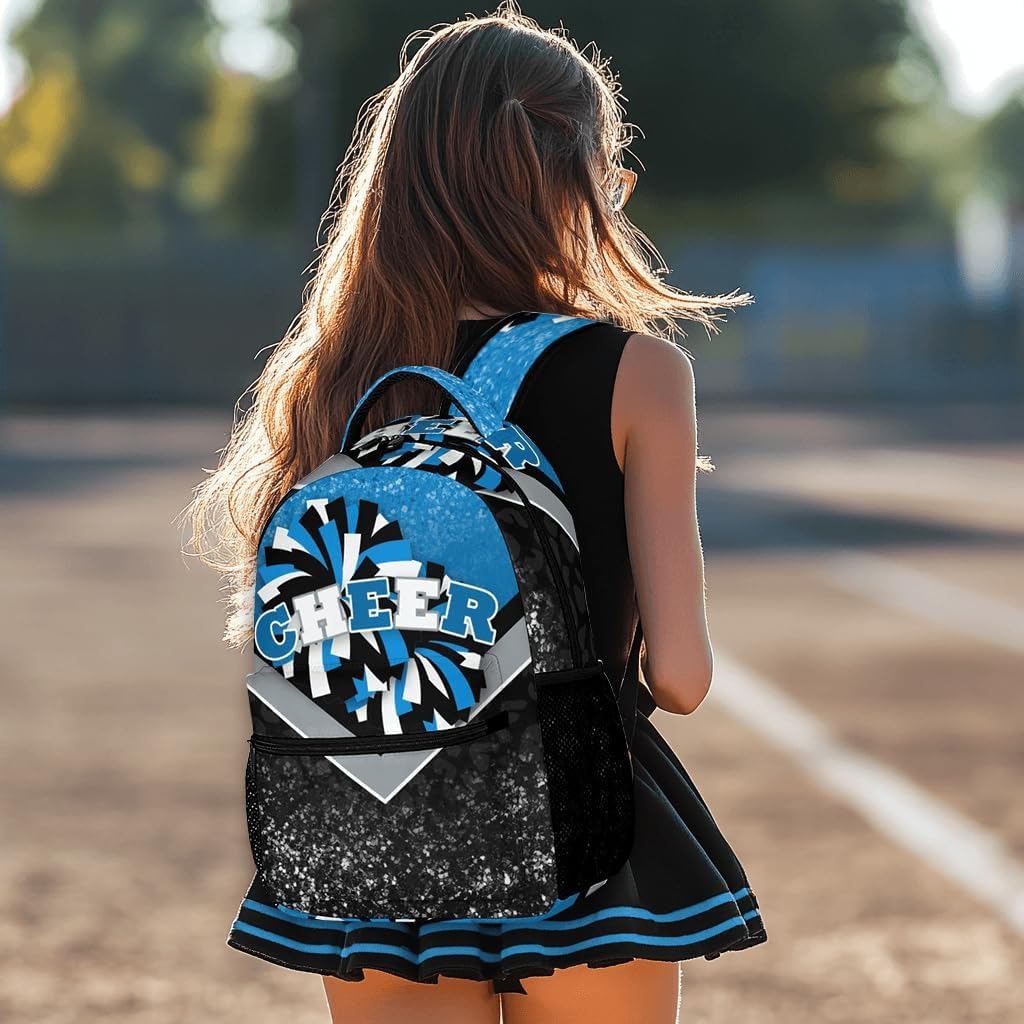 Cheer Backpacks for Cheerleaders, Cheerleading Backpack 16.5in, Cheerleader Gifts for Team (Blue&Black) - Image 6