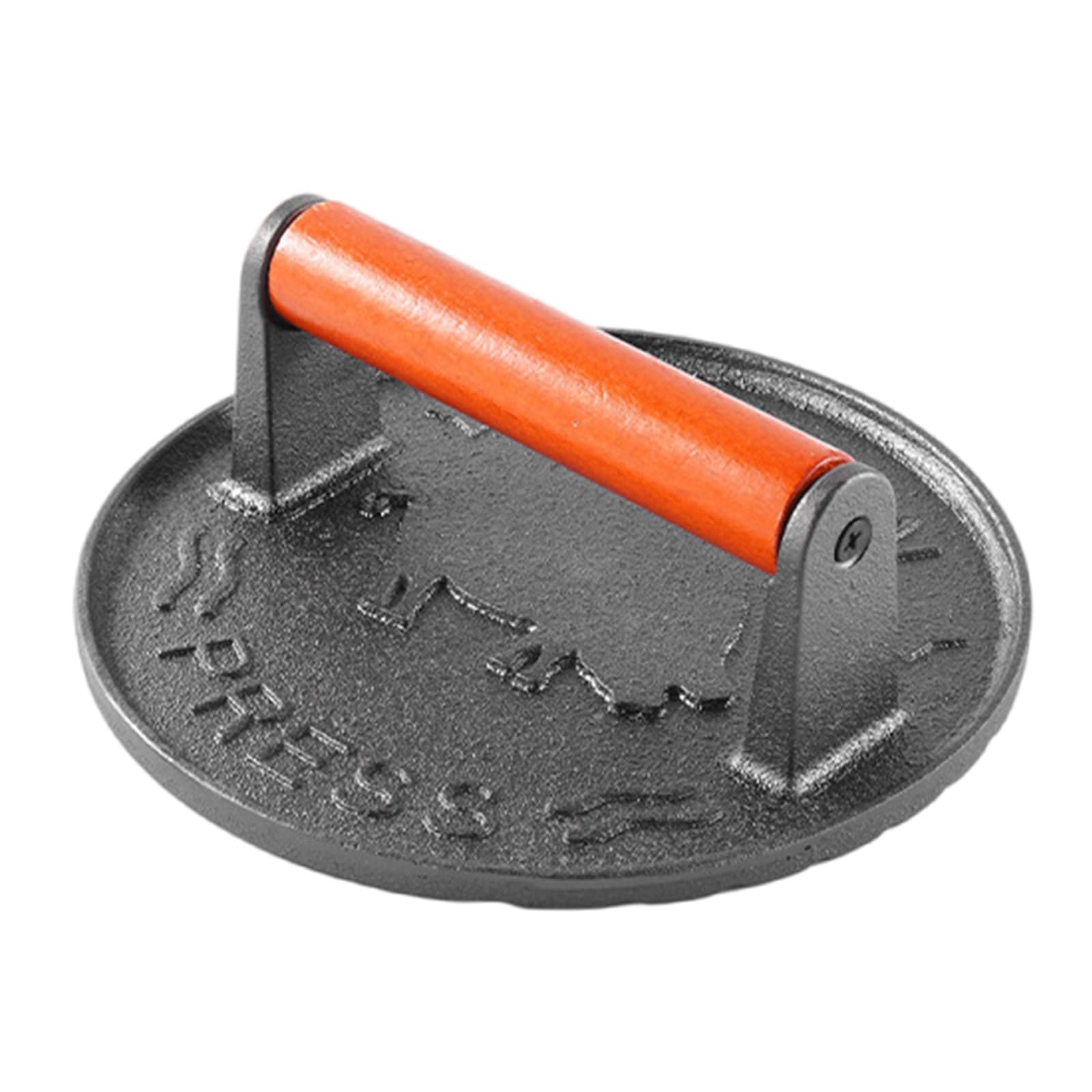 Pressini Per Hamburger In Ghisa - Set Con Manici In Legno Per Griglia E Cucina - Foto 4